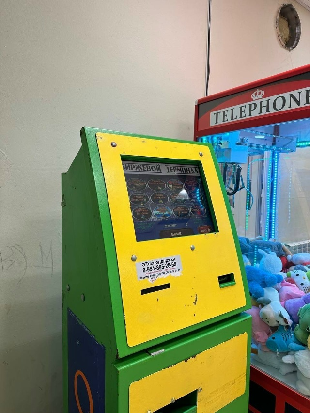 При входе в магазин Чижик установлен автомат, похожий ?...