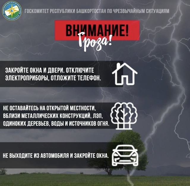 ❗Внимание ❗
По данным Башгидромета, с 23 июля по 25 июля...