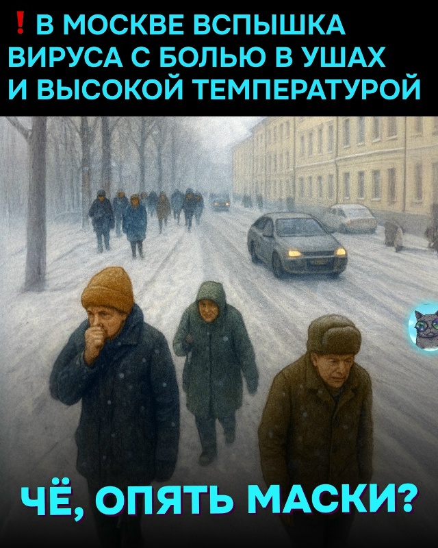 ❗ В Москве зафиксирована вспышка вируса с болью в ушах...
