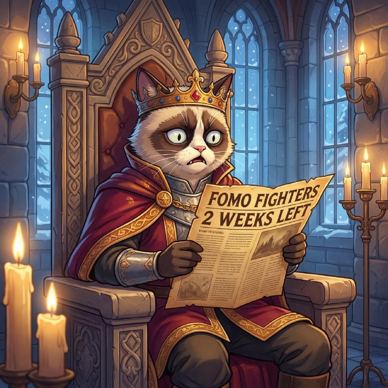 #Fomo_Fighters ⚔️
ОСТАЛОСЬ 2 НЕДЕЛИ ⏳
Друзья, до конца 2-го сезона Кланных войн остается всего 2