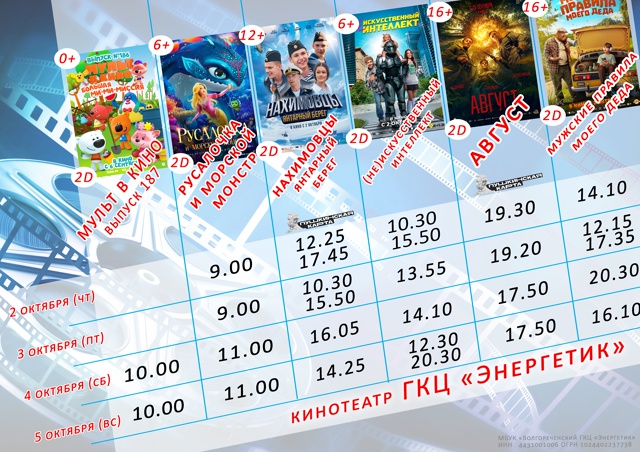Информация о кинопоказах!