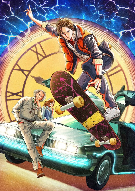 ⏳Мастер Кономи Такеши, автор манги «Принц тенниса», создал специальную иллюстрацию к фильму «Назад в