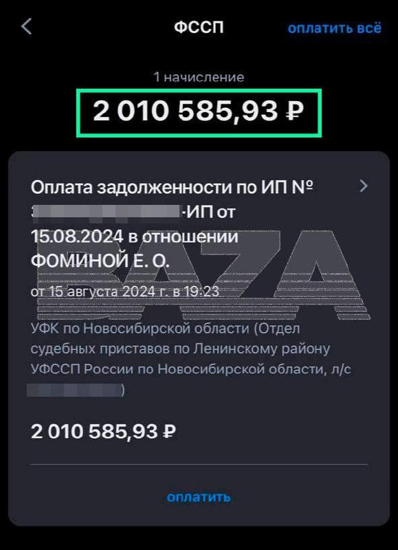 В Новосибирске 19-летняя девушка оказалась должной 2,5 миллиона рублей после того, как отец оформил