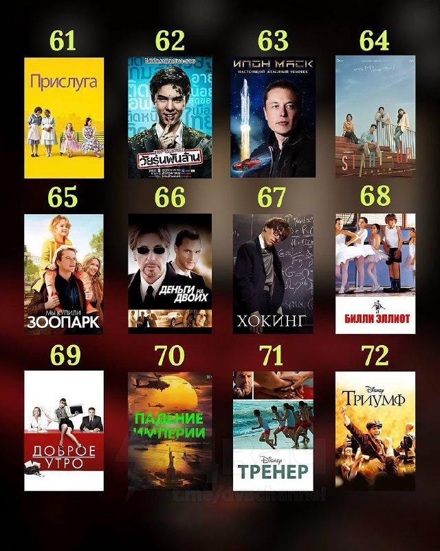 Подъехала большая подборка фильмов, которые помогут поверить в себя и вдохновят, когда всё идёт не т