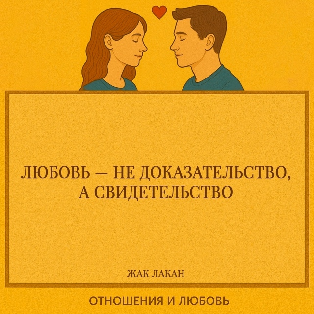 Любовь не нуждается в доказательствах, потому что она ?...