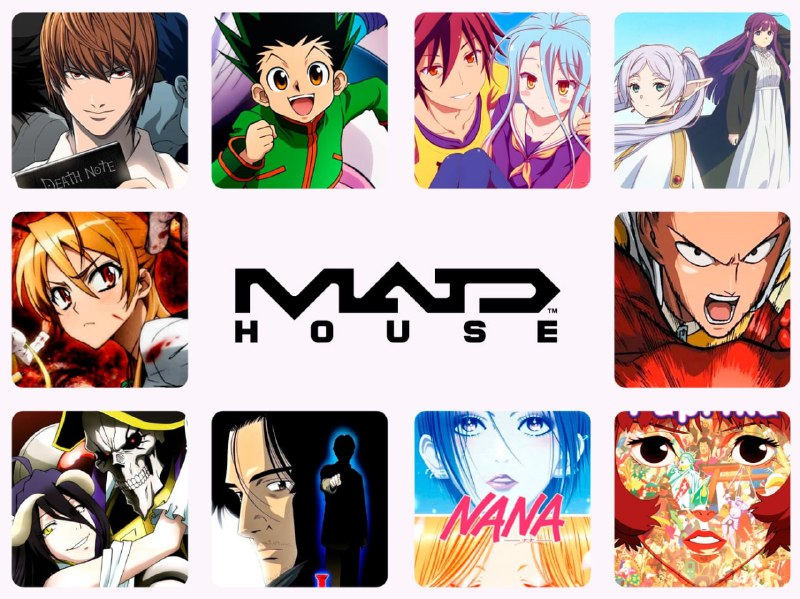 ?53 года назад в Японии была основана студия Madhouse!
От «Тетради смерти» и «Ванпанчмена» до «Овер