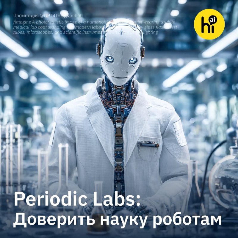 🔬 Periodic Labs: лаборатория с роботами-учеными
Стартап Periodic Labs из Сан-Франциско, собирающийс