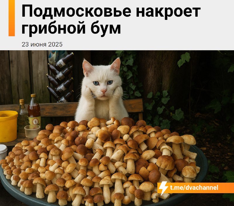 В Подмосковье в июле ожидается настоящий грибной бум: из-за дождей в лесах появятся белые, подберёзо