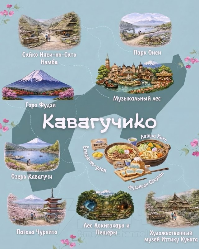 В соцсетях сделали большую шпаргалку по Японии — там собрали достопримечательности и национальные бл