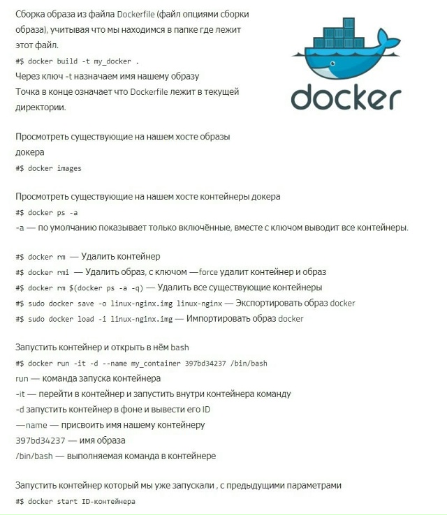 📌🐳 Шпаргалка по Docker на русском языке
#docker@pylounge #cheatsheet...