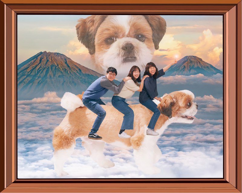 В Южной Корее нашли фотостудию, где делают шедевральные семейные портреты полностью вручную — без ис