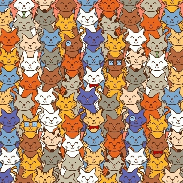 Видите кролика среди кошек?