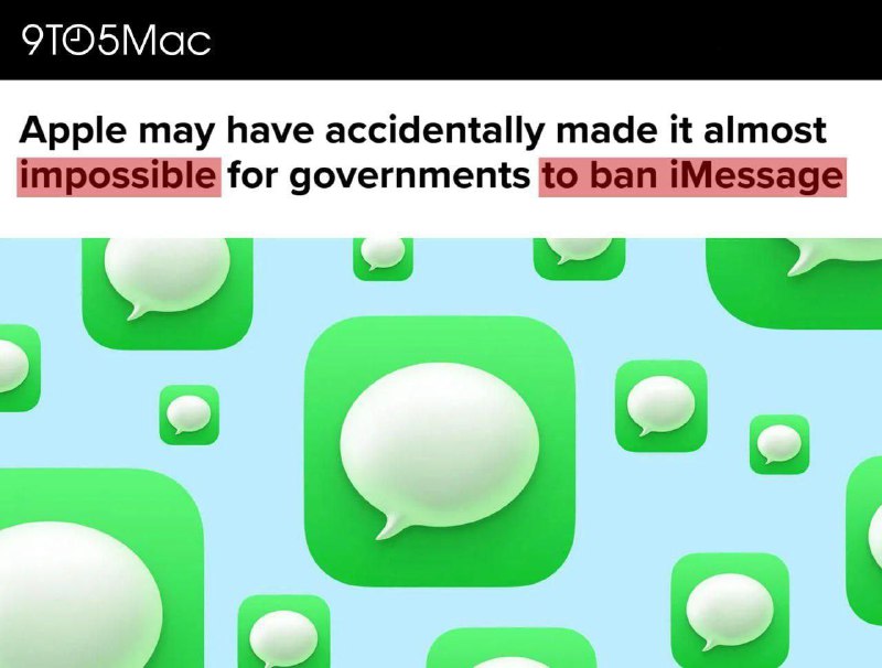 iMessage не сможет забанить ни одна страна — оказалось, Apple сделали его частью push-сервиса. Без i