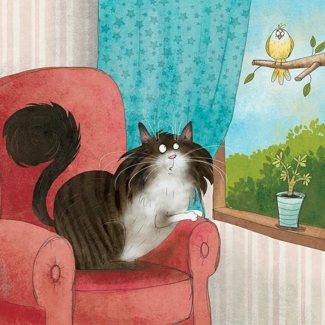 Ляг, полeжи.
Ладонь положи на кота.
Книгу читай.
Шапочку ...