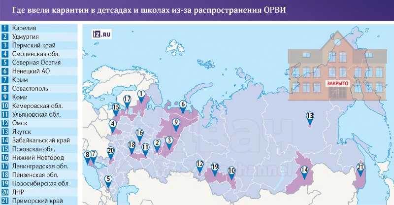 ‼️Россию накрыла волна ОРВИ — школы и детские сады массово закрываются на карантин: под раздачу попа