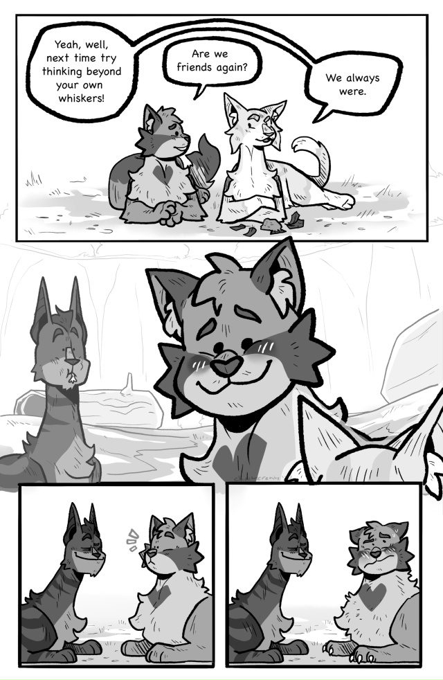 — Эй! Думал, ты пропустишь обед.
— Хех, ну… занятой ден?...