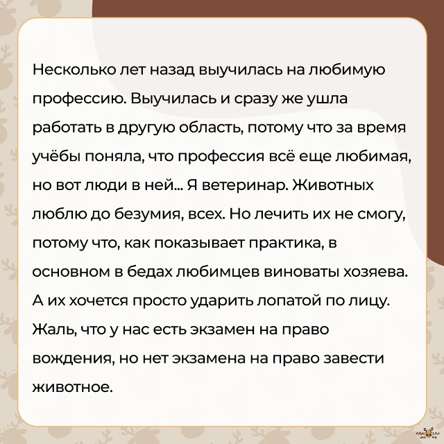 — Несколько лет назад выучилась на любимую профессию.....