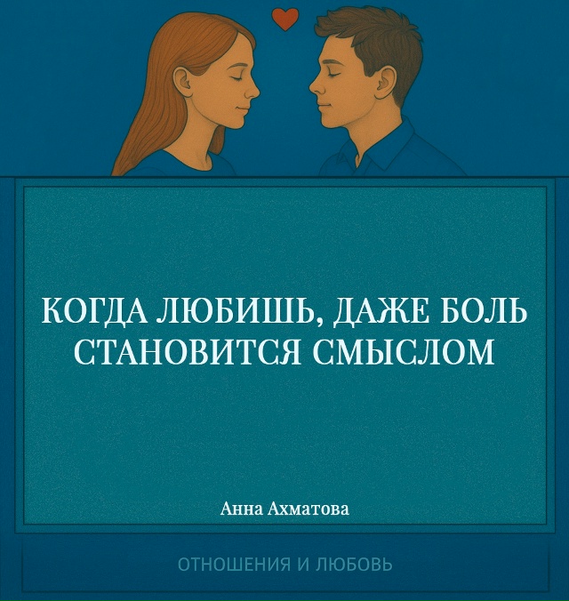 Любовь не избавляет от боли, она превращает её в часть ?...