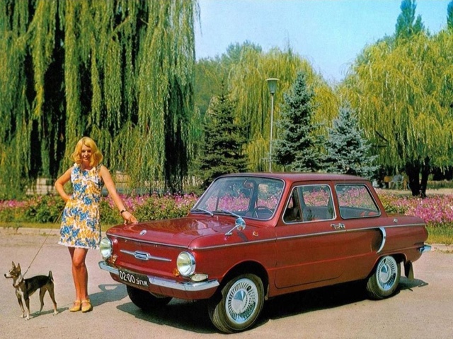 Реклама автомобиля ЗАЗ-968 (запорожец). СССР, 1970-е годы