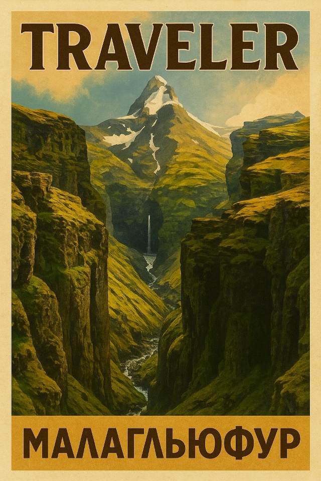 🌍 Малагльюфур, Исландия
Один из самых драматичных ка?...