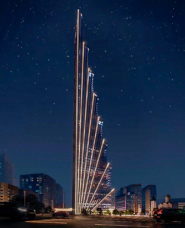 🏠 Появились первые рендеры новой башни на площади Тверской Заставы
Башня на 65 этажей. Напротив Бел