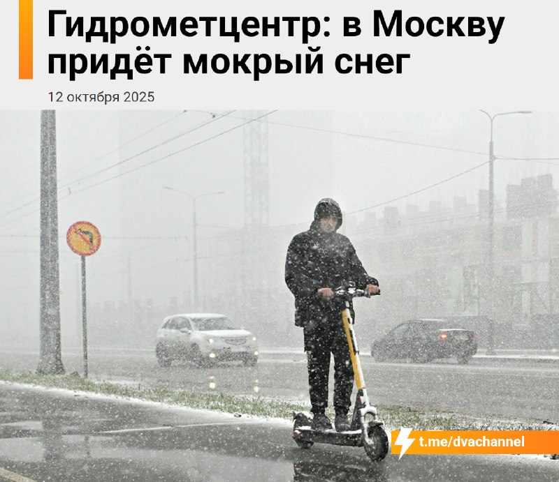 ❗️Уже завтра Москву накроет снег и дожди, предупреждают синоптики
С 13 октября в столице резко похо
