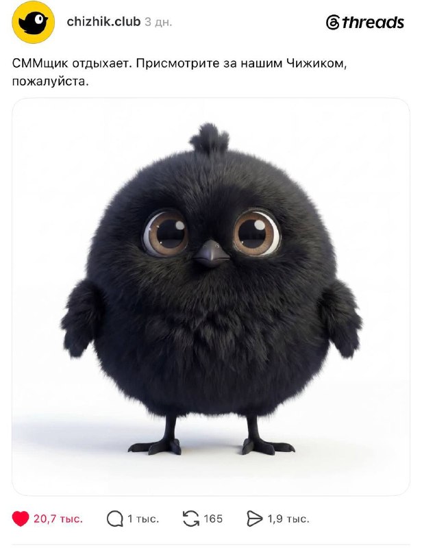 Что за милота: эсэмемщик Чижика внезапно запустил флешмоб для всех брендов, попросив присмотреть за
