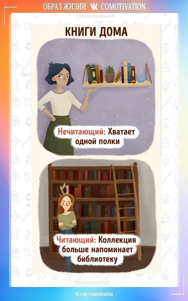 Отличия читающих людей от нечитающих
