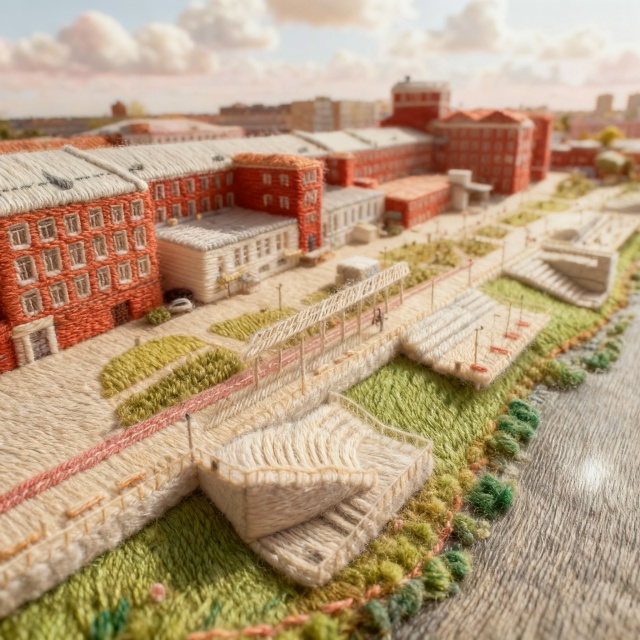 Уютный вязаный город 😍