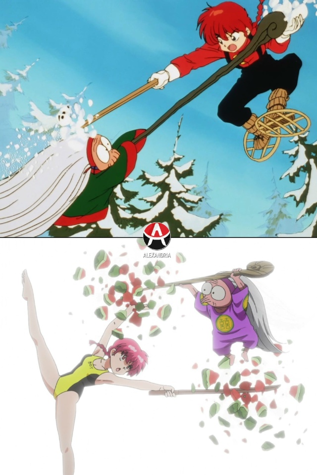 ❤ Сравниваем «Ранма 1/2»: сериал 89-го х 4 серия 2 сезона р?...