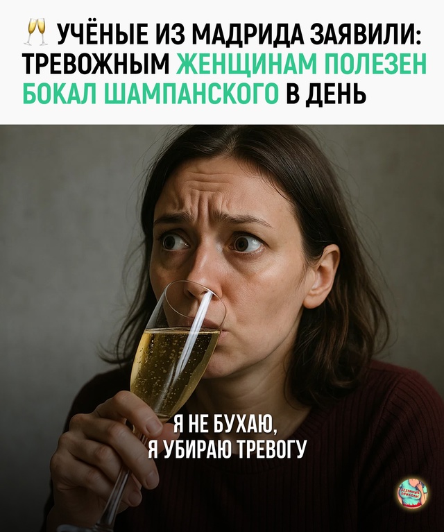 Тревога уходит вместе с бутылкой шампанского