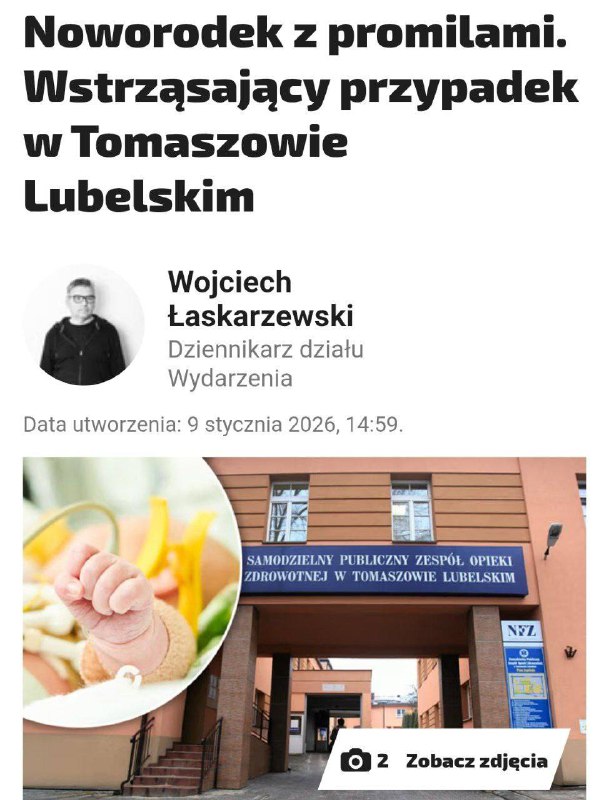 Пьяный младенец родился у матери-алкоголички в Польше.
Беременная 38-летняя женщина поступила в бол
