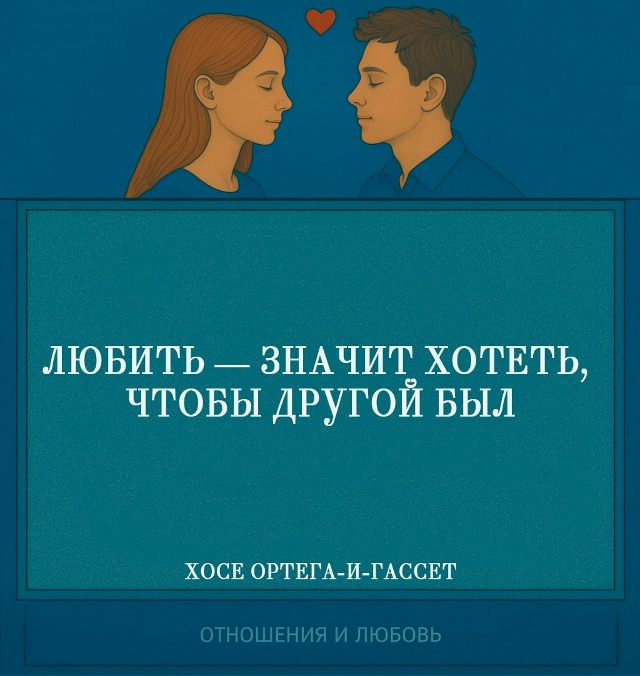 Ортега-и-Гассет сводит любовь к самому простому и само?...