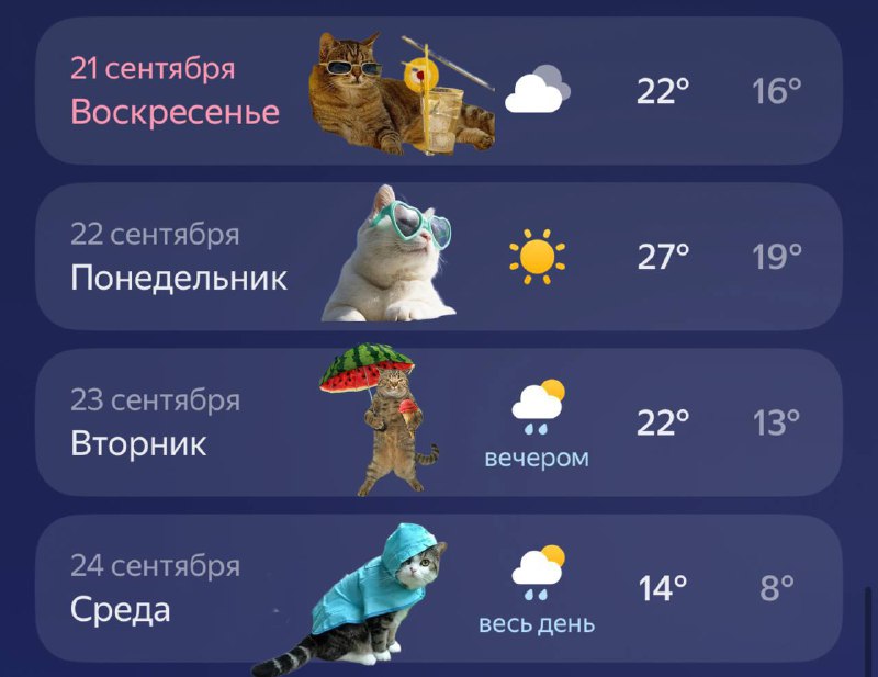 🌤️ На следующей неделе в Москву придет жара
Правда, всего на один день