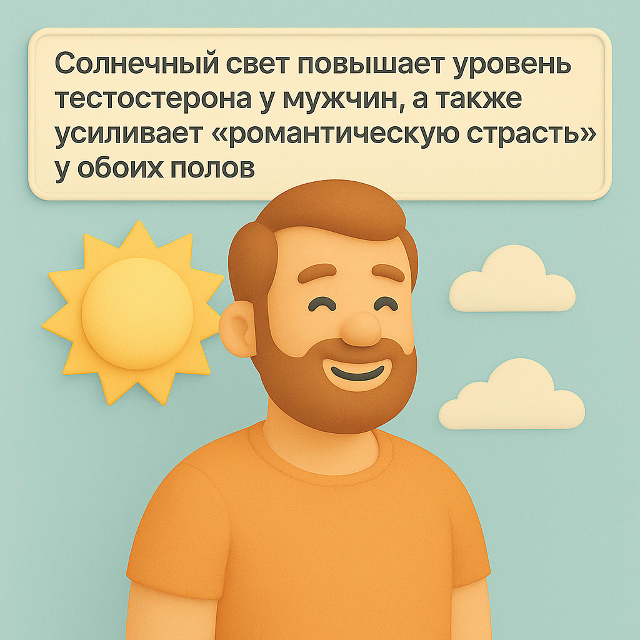 Солнце пробуждает страсть ☀️❤️
Исследования показы...