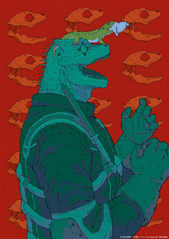 🦎 Сегодня — Всемирный день ящериц!
В честь праздника дизайнер персонажей Дорохедоро Томохиро Киси н