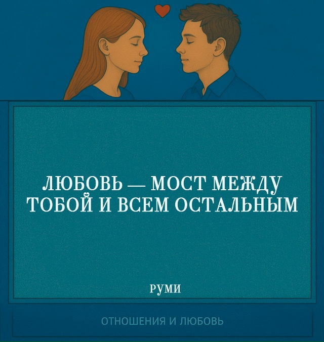 Руми называет любовь мостом, потому что она соединяет ?...