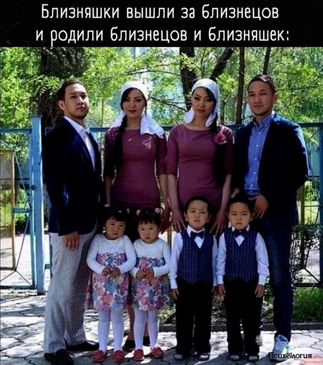 Семейство близняшек, это же надо такое совпадение 😅