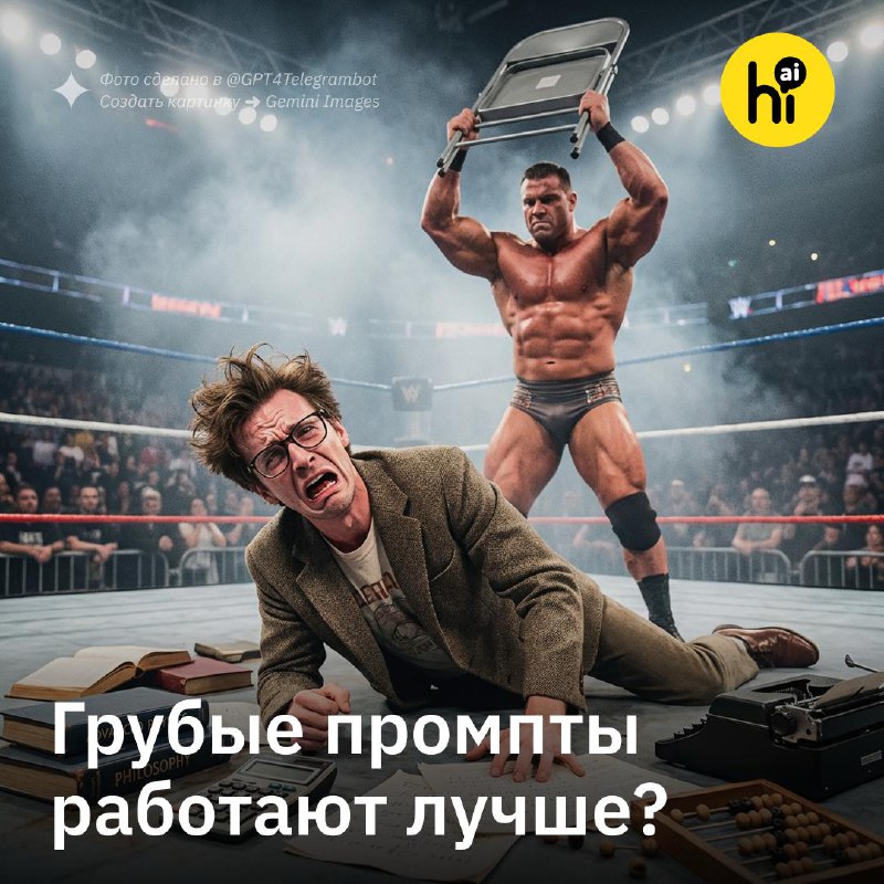 🤬 Грубость в запросе улучшает ответы ИИ?
Ученые из Университета штата Пенсильвания задавали GPT-4o