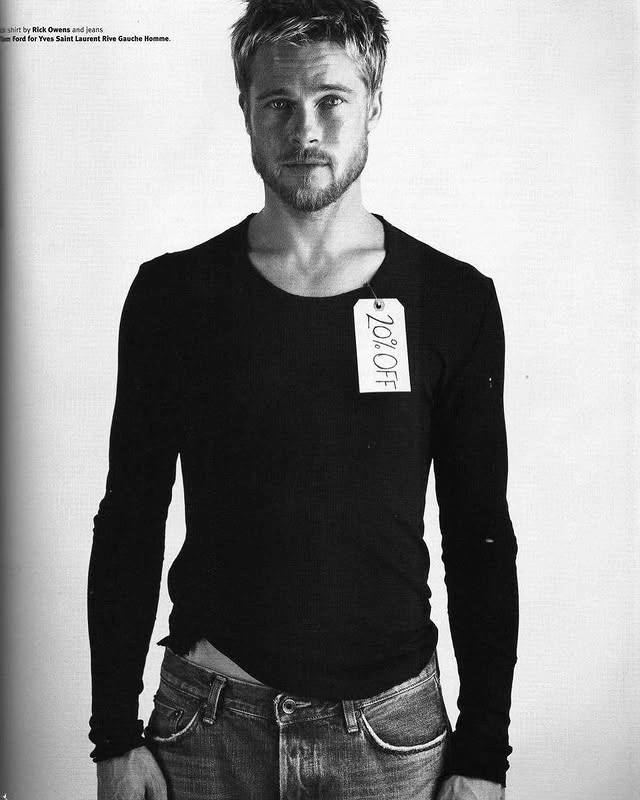 Брэд Питт для Flaunt magazine, 2001 год.