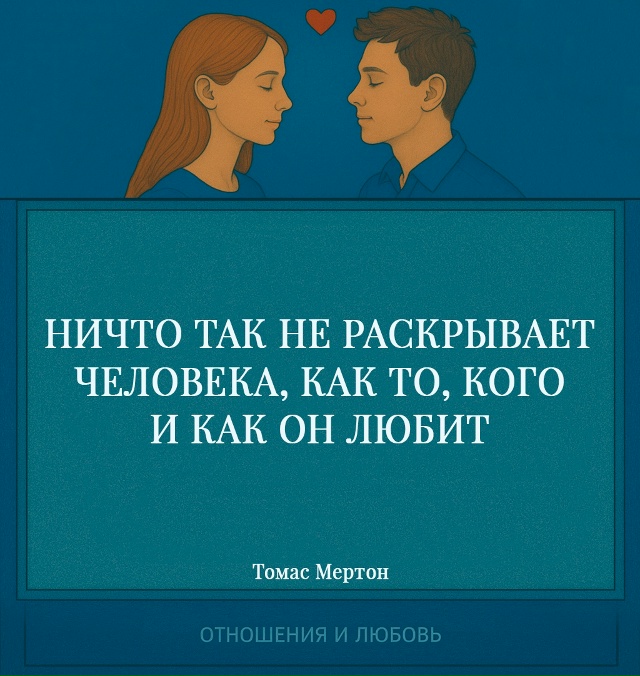 Мертон говорит о том, что любовь является зеркалом чел?...