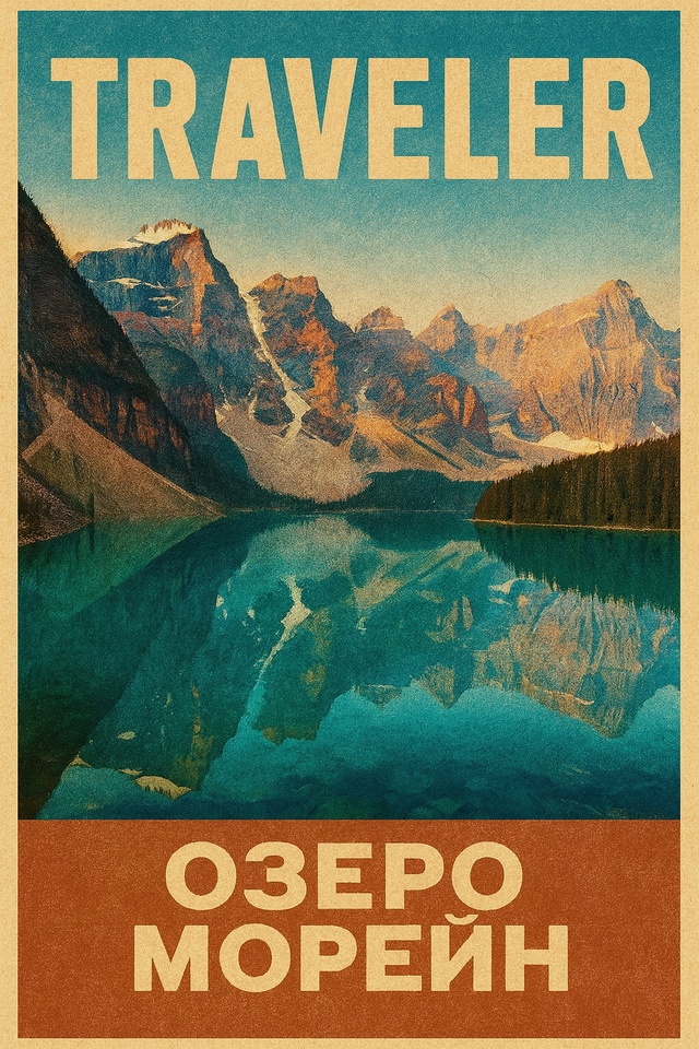 🌎 Озеро Морейн — одно из самых живописных мест Канады...