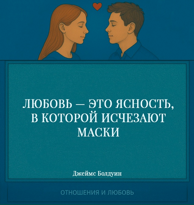 Любовь — это пространство, где невозможно спрятаться. ...