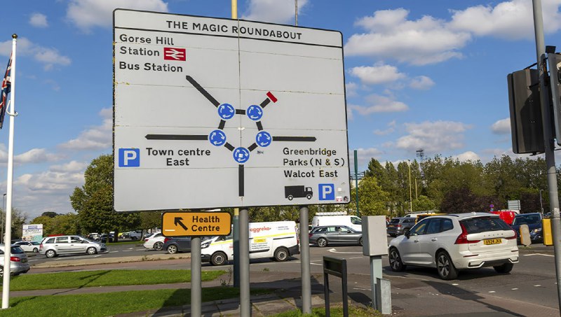 Перед вами самая запутанная и сложная развязка в мире — «Волшебная карусель»
Она находится в англий