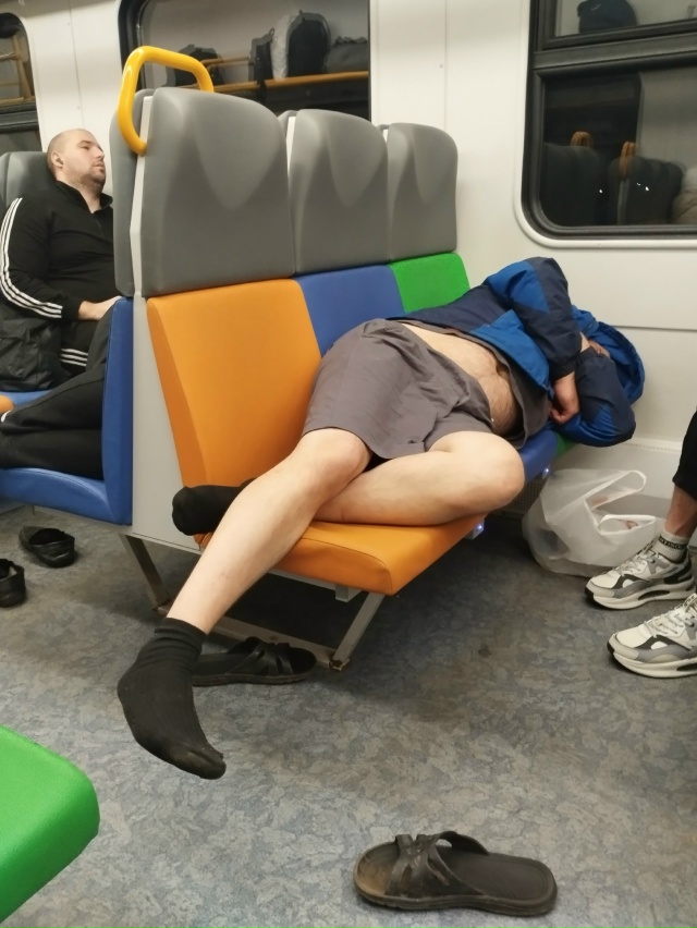 Товарищи! А давно у нас в электричках на Москву такой у?...