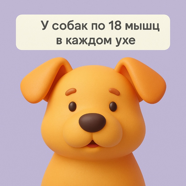 Уши, которые умеют говорить 🐶👂
У собак по 18 мышц в ка?...