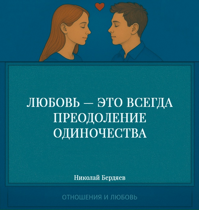 Бердяев говорит о том, что любовь рождается из глубоко?...