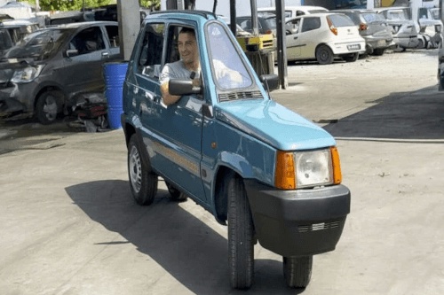Это не Фотошоп, а реальный автомобиль - самый узкий в ми...