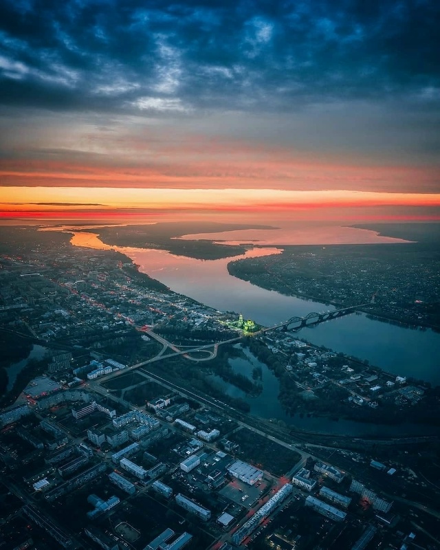 Закат над Рыбинским водохранилищем ❤ 📷 andrei_pugach