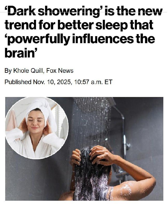 Душ в темноте помогает справиться с тревожностью и быстрее заснуть, сообщают психиатры.
Новый вече